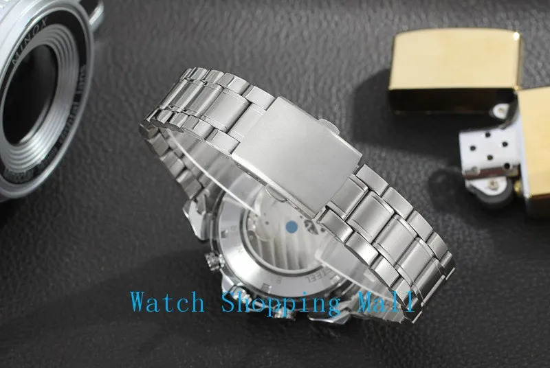 New Fashion Black Tourbillon mechanical Watches ,Men's Classic Transparent Steampunk Wrist watch Gift Relogio Masculino
