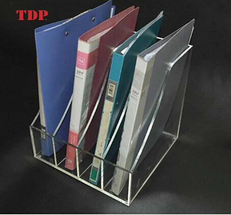 acrylic Magazine File Holder Paper Book Storage Office Desk Organiser
