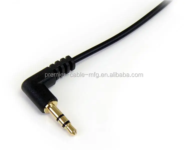 Right-Angle 3.5mm Stereo Plug to Pigtail Cable - ANKUX.COM