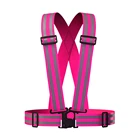 Wholesale Hi Vis Custom Running Cycling Bike Reflective Belt Fabric Vest Reflective Safety Cycling Vest