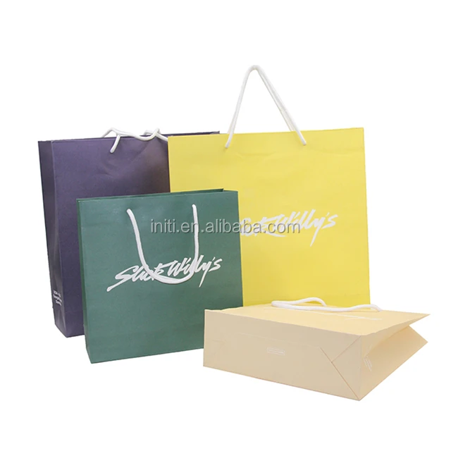 promotional custom shopping paper bag with handles