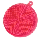 Multipurpose Kitchen Non-Scratch Scrubber Coloring Sponge Silicone Cleaning Brush
