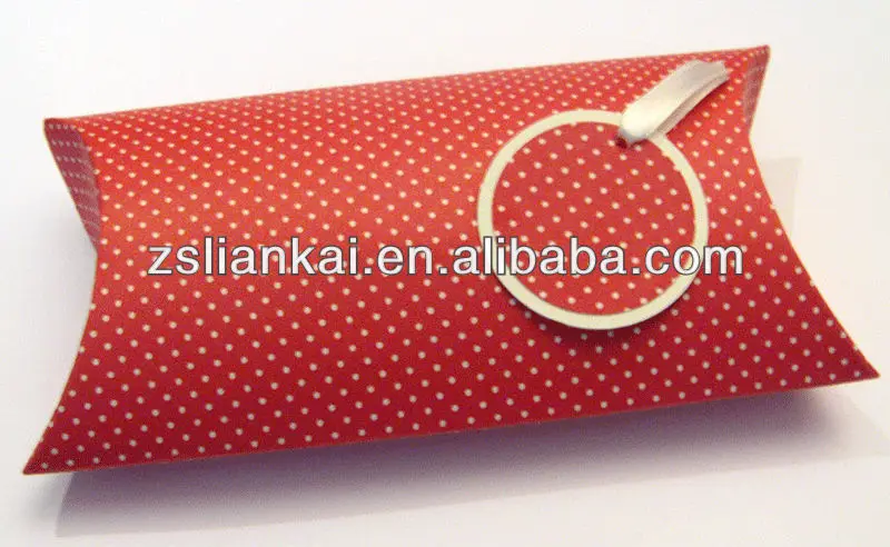 cute pillow shaped paper gift box with high quality