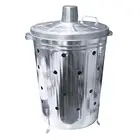 SEJR 90L Galvanized Steel Garden Waste Incinerator for Garbage 44.5x37.8x70cm