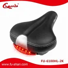 CE ROHS certificate Eco-Friendly Saddle Steel Rail Soft Cushion City Bike Bicycle Cycling Seat with LED Light