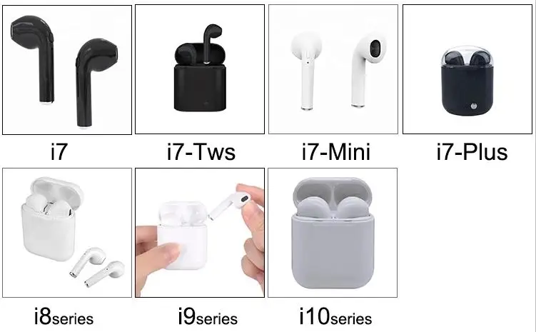 Valdus All kinds of TWS Wireless BT 5.0 Stereo Earphone Sports Headphones In-ear Earbuds I9S i7s i8s i10 i11 i12 i13 i100 - ANKUX.COM