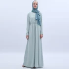 9544#2019 abaya chiffon Collect waist women kaftan islamic clothing hijab muslim women dress new model in dubai abaya