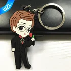 2018 promotional gift pvc keyring printed soft rubber pvc keychain
