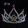 China jewelry wholesale full round pink pageant crowns princess tiara crown for kids