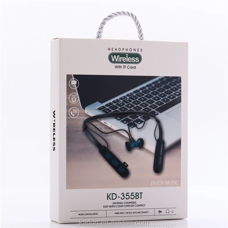 Kadun KD-355BT BT Wireless Ear Buds neckband With TF Card stereo headphone mp3 player - ANKUX.COM