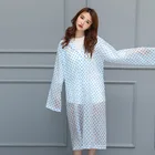 Fashion Dot Raincoat Rainwear adults bath poncho Tour Transparent Girl Rain Coat Gear