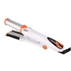 lcd super styler rotating hair brush automatic hair curler