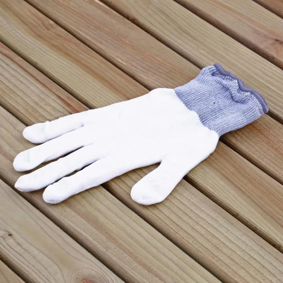 High Quality 1pair white 7 Mode LED Gloves Rave Light Finger Lighting Flashing Glow Mittens