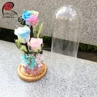 saved flowers dried preserved rose in glass dome