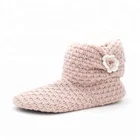 Various Colors Lovely Knitted Comfortable Indoor Use Bootie Slippers