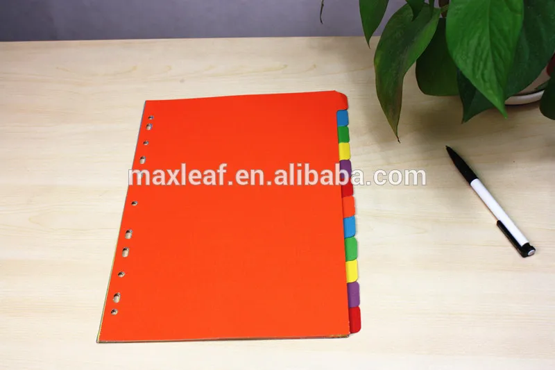 a4 color paper file divider