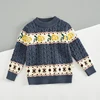 autumn children clothes cute cotton long sleeve round neck flower kids sweater boy
