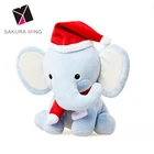 Elephant Plush Toy Wholesale Stuffed Elephant Plush Toy With Christmas Hat