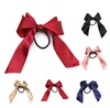 Tiara Satin Ribbon bowknot Elastic Hair Band Rope Scrunchies Ponytail Holder for Girls Hair Accessories