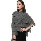 Multiple Colour Hand Knit lady crochet cardigan Mesh Poncho shawl