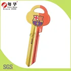 2016 Hot Sell Football Team painting Color HH7 Key Blank Door Key Blank for Key Lock, Gift, Souvenir