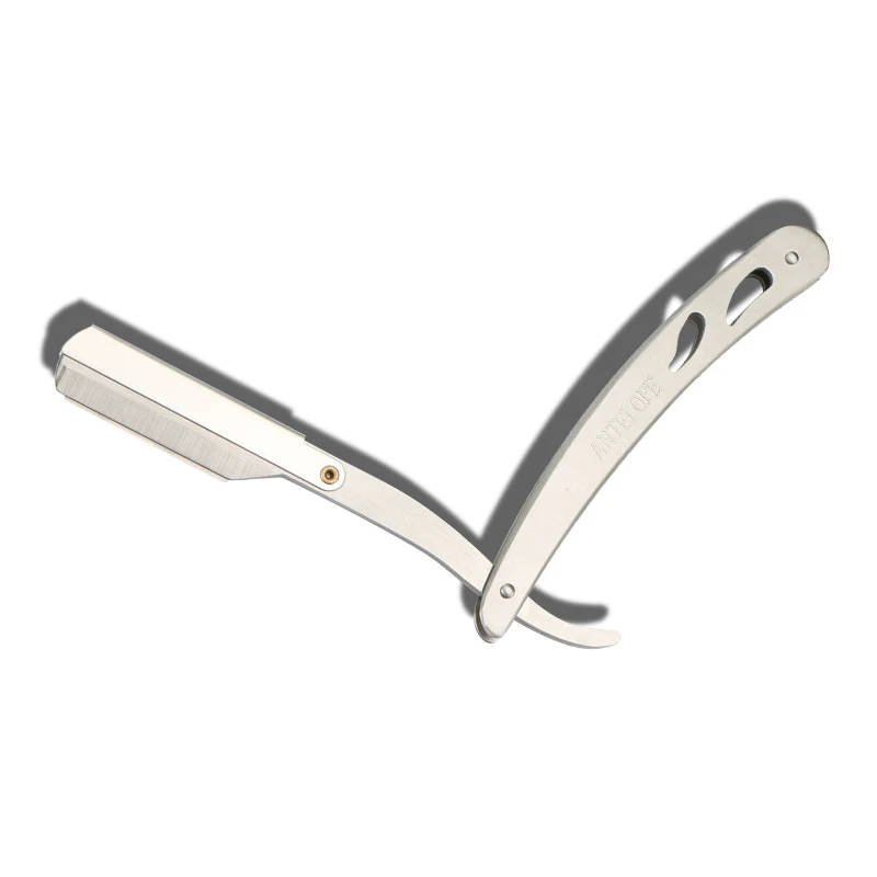 Metal Handle Replaceable Straight Razor Blades Cut Throat Razor