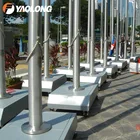 3.0mm thickness bespoke conic aluminium movable flag pole base