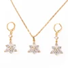 Wholesale New fashion design jewelry artificial american diamond 18K gold plated Pendant,Necklace,earrings jewellery sets