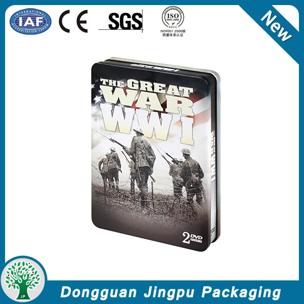 rectangle metal cd&vcd&dvd tin box