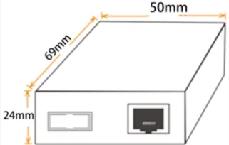 Durable Dual Fiber Media Converter 69*50*24mm DIN Rail / Wall Mounted