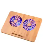 Hot wholesale bamboo Laptop desk cooling pad cooler stand