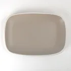 12 inch 30.5cm Two-tone Gray White Matte Color Ceramic Porcelain Rectangle Dinner Charger Plates