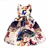Kseniya Kids summer vintage print sleeveless cotton dresses for girls 2-14 years