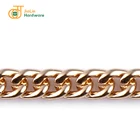 Fashion jewelry sets metal gold filled miami cuban chain link necklace 4mm aluminum chain for handbag
