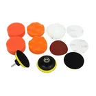 Logo Customization White Yellow Black Green Foam Polishing Pad Kit Car Buffing Pad Set