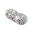 Fashion Custom Logo Printed Glass Casefelt Sunglasses Case Leather With Hinge