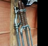 chopper raw springer shock/hd double springer front ends/27in vintage brasspringer fork suspension/dyna 31custom copper springer