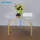 Round Colored Modern Fancy Glass Acrylic Center Tea Table