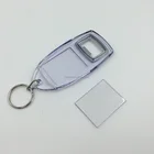 Transparent Photo Frame Acrylic Bottle Opener Keychain for promotion