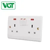China Factory Electrical Wall 2Gang 13A Socket Outlets With BS Stand