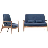 Solid Wood Furniture Living Room Couch Luxury Modern Nordic Wooden Sofa Set