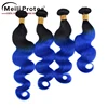 1B Blue 100% natural raw virgin indian hair, remy human hair weave hair packs indian remy hair, natural hair extension