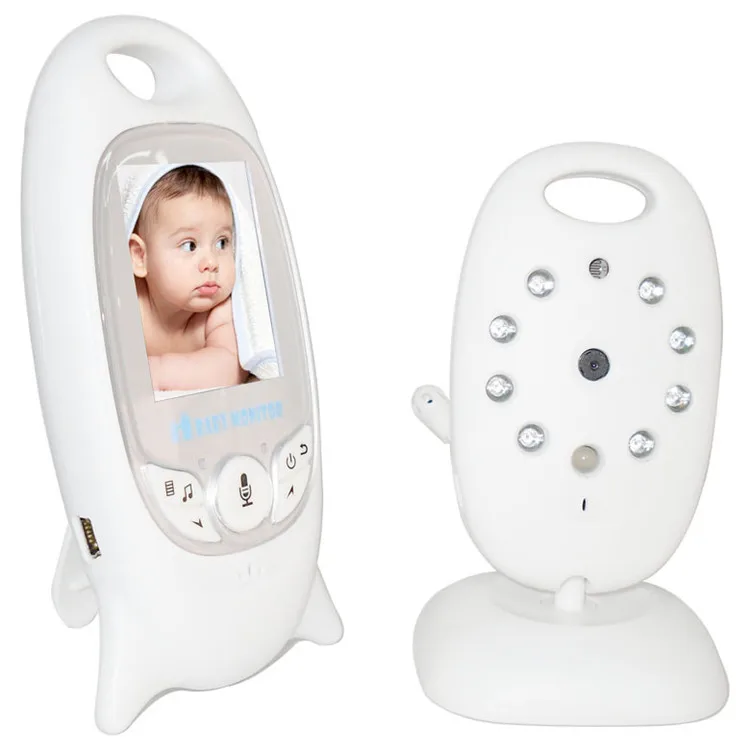 Infrared Night Vision Two Way Talk Back Wireless Temperature Monitoring Video Baby Monitor With  Lullabies