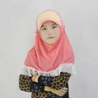 Fashion Children school head hat soft scarf instant Muslim cotton Malaysia kids hijab