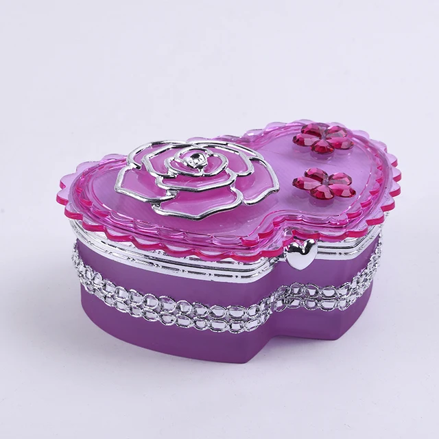 Fancy Mirror Glass Gift Trinket Jewelry Box For Girl