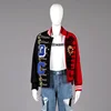 In Stock Available 2019 Women Fashion Oversized Unique Patchwork Design Baseball Jacket with Quilt Lining