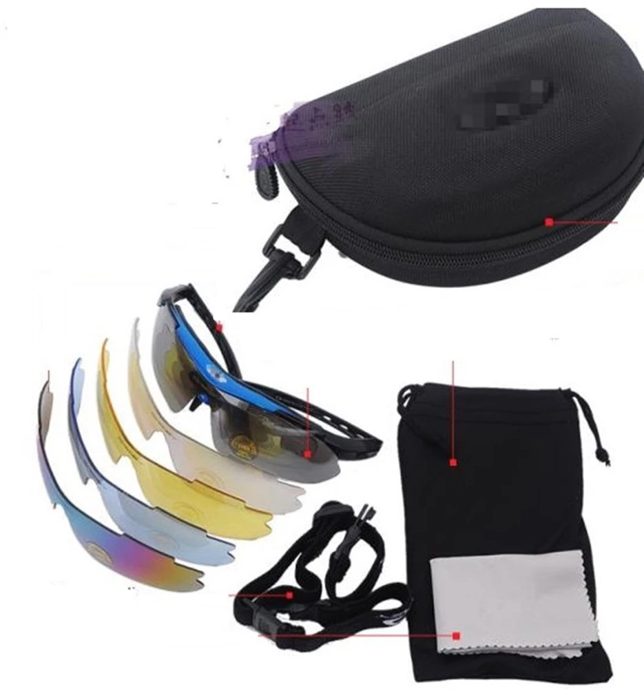 New Polarized Cycling Sun Glasses Outdoor Sports Bicycle Glasses Bike Sunglasses oculos ciclismo 5 Lens, gafas ciclismo SGCS13