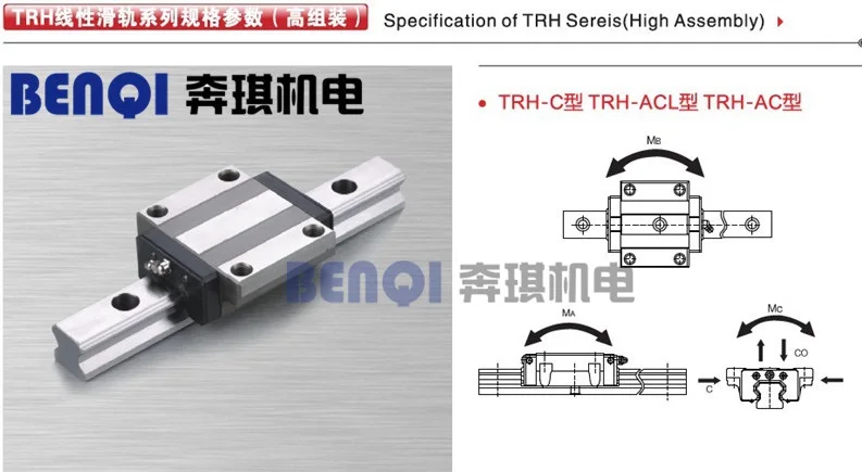 Trh 25b l70mm Riel Lineal De Guía De Carga Pesada Rieles Cnc Carril De