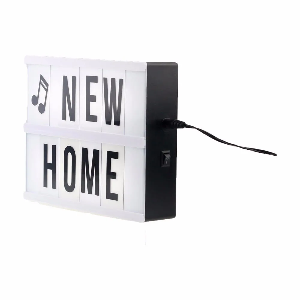 A5 mini lightbox---black, 2 row, 85 black/colour letters, numbers and symbols