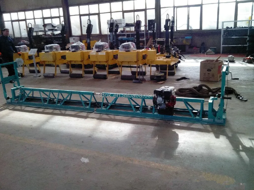 2015 Factory supply aluminum concrete floor vibrator truss screed automatic floor 3-9 heads cleaning machine with high quality